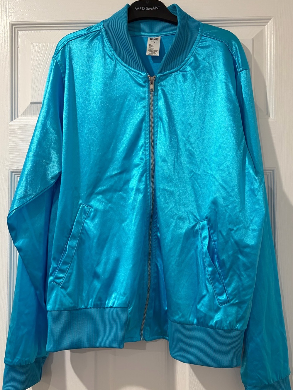 Balera Turquoise Satin Bomber Jacket